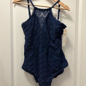 BECCA Navy Lace Swimsuit
